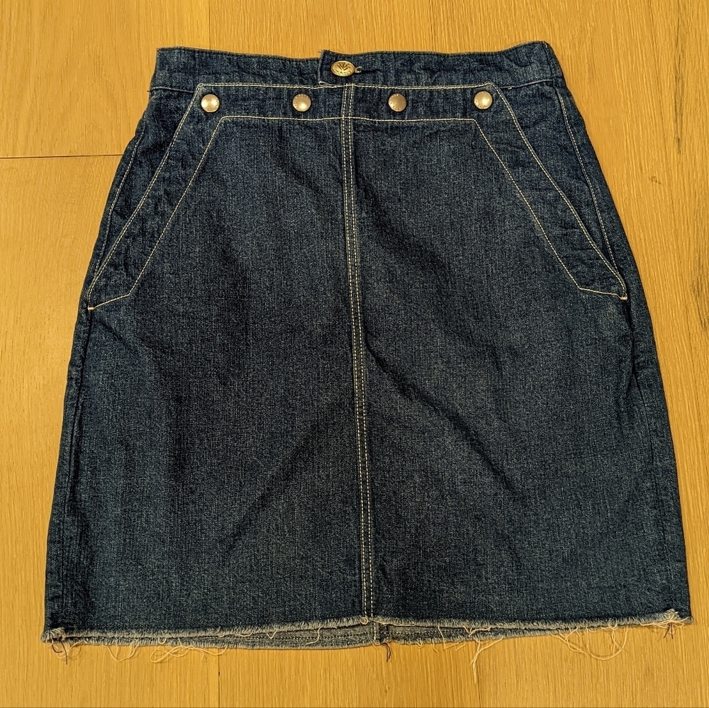 Denim Skirt With Button Details